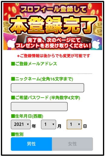 ポイントgo登録記載事項